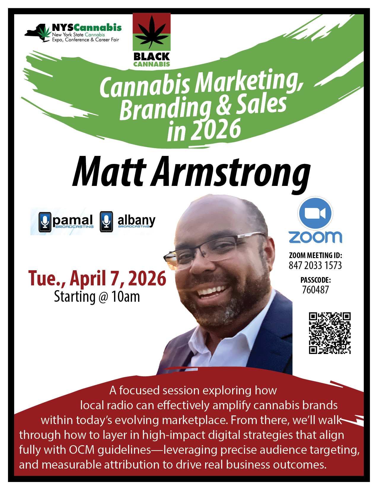 FREE Zoom with Matt Armstrong from Pamal Broadcasting: Radio & Digital Marketing