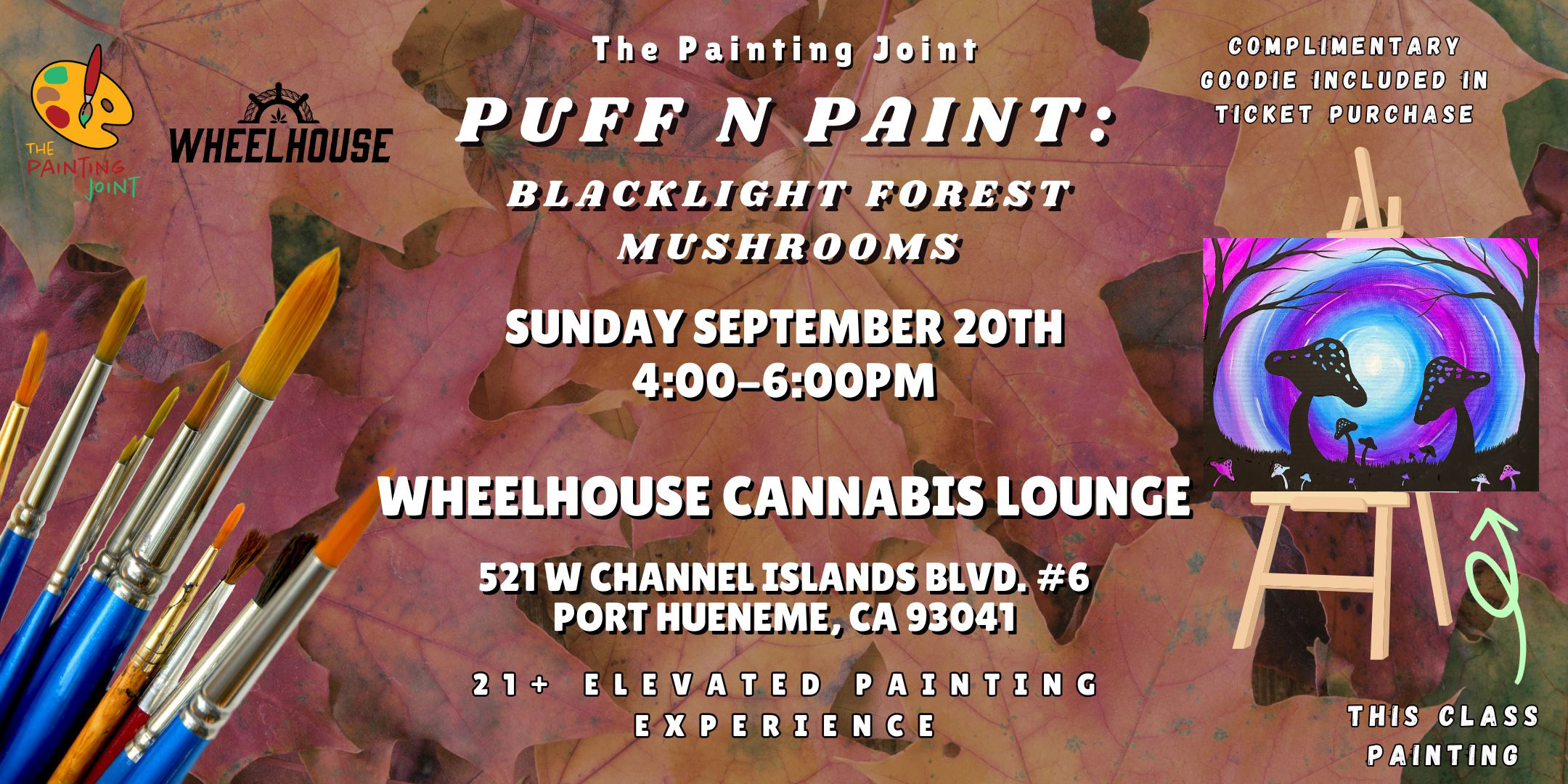 Puff n Paint: Blacklight Mushroom Forest