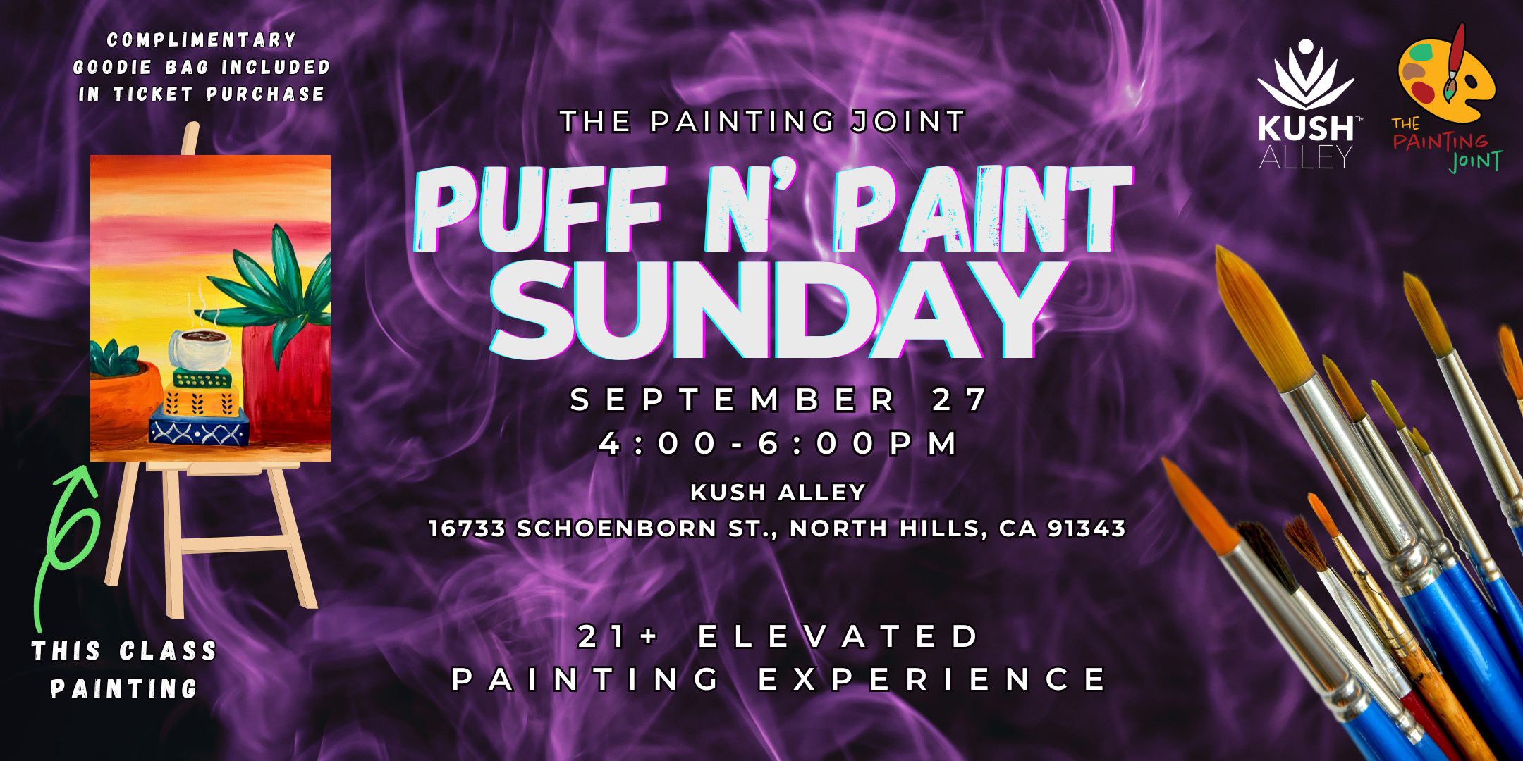 Puff n Paint: Coffee In the Garden