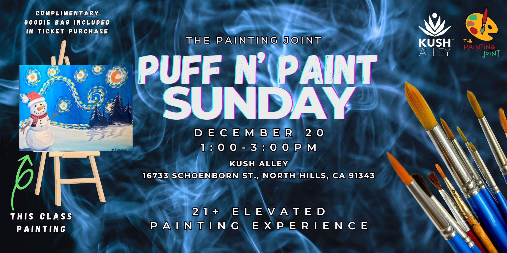 Puff n Paint: Snowman Starry Night